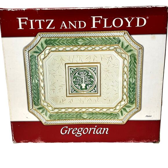 Fitz and Floyd Gregorian 2005 Large Serving Platter-Wrapped and New in Box! - Picture 1 of 7
